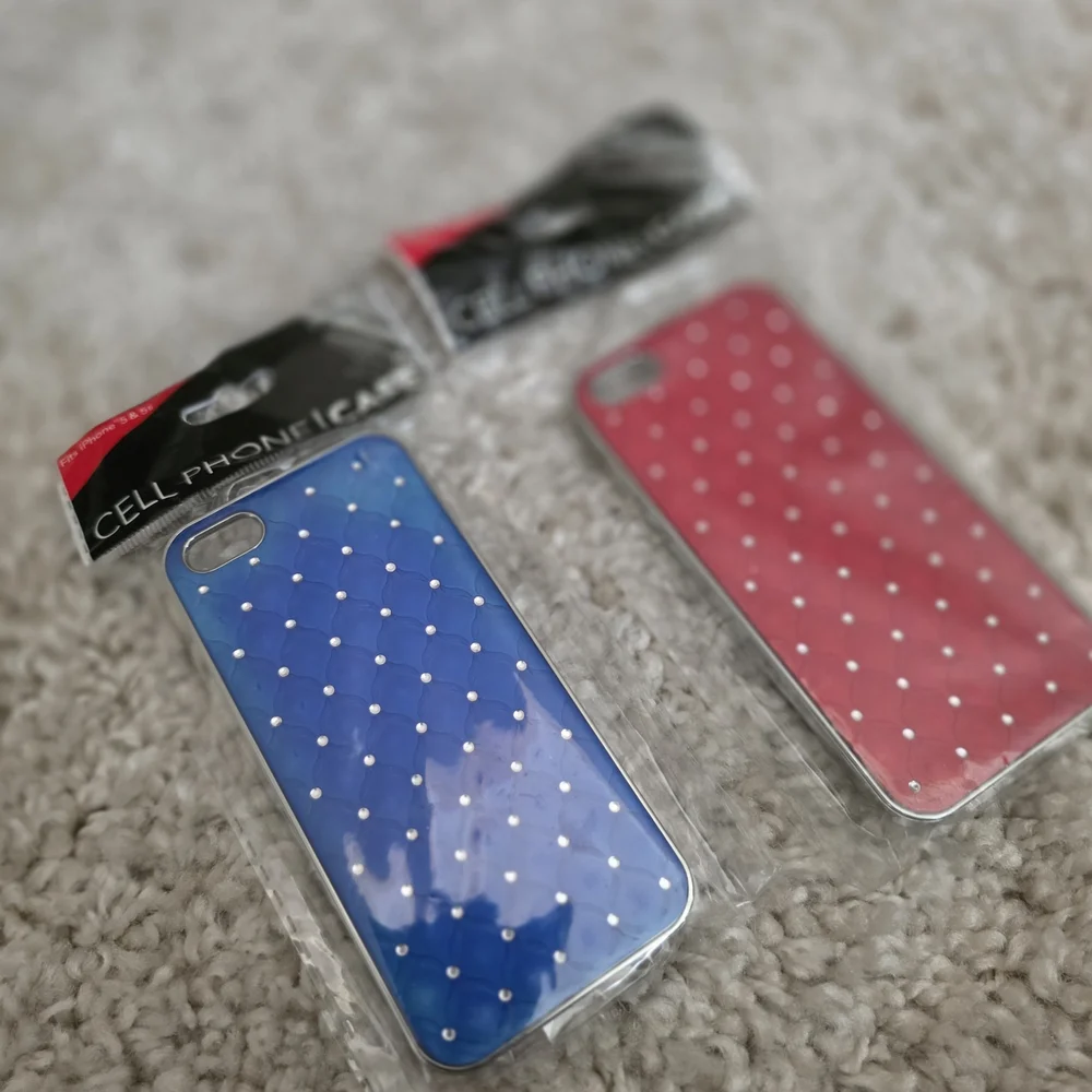 Blue and Red Polka Dot Phone Cases